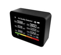 13in1 Tuya WiFi Monitor Della Qualità Aria Rilevatore Di CO2 For Interni CO2/TVOC/HCHO/PM2.5/PM1.0/PM10/Temp/Umidità Con Controllo APP Monitoraggio Multifunzione(Black)