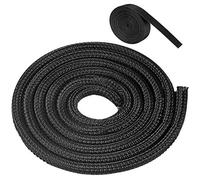 13MM-6 M Guaina per Cavi Intrecciata Canalina, di Cavi in Ignifugo, guaina termorestringente da 1.3 m, per Scrivania TV PC Audio,Nero, ricarica cavi, biciclette e auto (6M-13mm)