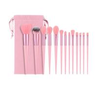 13PCS Makeup Brushes Set, Super Soft Make Up Brush Set, with Portable Storage Bag Make-Up Tool, Premium Foundation Brushes For Concealers Eyeshadow Lip Gloss Make Up Brush Kits (Pink)