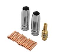 13PCS Per Kit Saldatura MIG con 1 Punte in Rame 0mm Ugello Gas e Diffusore Gas