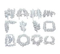 13pcs/Set di petali di fiori di metallo tagliente stirpe fiori di campo goffrare stencil scrapbooking biglietto d'auguri per la fabbricazione del modello di taglio del metallo per la fabbricazione