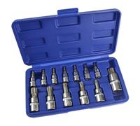13pz Prese Torx Star Bit Maschio Unità Mista 1/4" 3/8" e 1/2" T8 - T70