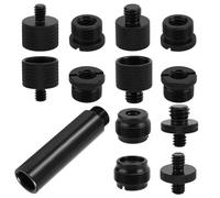 13pz Viti Adattatrici Asta Microfonica con Tubo Prolunga, Adattatori Lega di Alluminio da 5/8" a 3/8" e 1/4" Filettatura Microfonica Compatibili con Blue/FIFINE/MAONO/HyperX/Audio-Technica