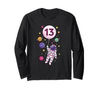 13th Girl Astronaut Space Birthday Dreamer Maglia a Manica