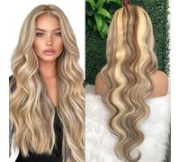 13X4 Ombre Ash Bionda Wigs Capelli umani 220% Density Ash Bionda Body Wave Parrucca Frontale per le donne con Cioccolato Brown Colored Uman Hair Wig Pre Plucked 20 Pollici