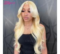13x6 HD Trasparente Del Merletto 613 Bionda Dell'onda Del Corpo Parrucca Frontale Dei Capelli Umani 100% Pre Pizzicato 13x4 Parrucca di Colore Anteriore Del Merletto Per Le Donne Nere