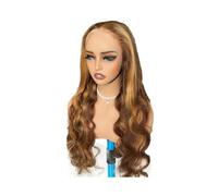 13x6 Lace Front Wig Human Hair Honey Blonde Ombre Wigs Body Wave Glueless Pre Plucked(30inch)