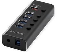 ROLINE USB 3.2 Gen 1 Notebook Hub 4 porte + 1 porta di ricarica (QC), commutabile singolarmente