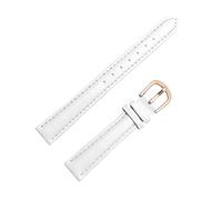 14/16/18/20mm Donne di Colore Solido Cinturino In Vera Pelle Braccialetto Morbido Della Pelle Amichevole Orologi Band con Strumenti di Installazione, Fibbia bianca-rosegold, 14mm