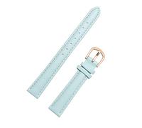 14/16/18/20mm Donne di Colore Solido Cinturino In Vera Pelle Braccialetto Morbido Della Pelle Amichevole Orologi Band con Strumenti di Installazione, Fibbia blu-rose-rosegne, 20mm