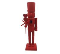 14.2" Nutcracker Figurines - Wooden Love Soldier | Heart-themed Wooden Nutcracker For Christmas, Holiday Décor, Valentine’s Day, Parties, Desktop, Shelves, Centerpieces, Fireplace Mantels, And Festive