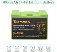 14.4V 4.0Ah Al litio Batteria per iRobot Roomba i8 i3 i4 i6 i7 e6 e5 i7550 i7158