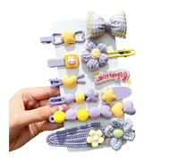14-8 pezzi/set fermagli for capelli a forma di fiocco di cartone animato color caramella, for bambine, gialli e rosa, copricapo, accessori for capelli for bambini(08)