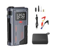 14.8V Gonfiatore Pneumatico Auto Potenza di Emergenza Jump Starter 1000A Picco 10000mAh Pompa Aria Booster Batteria Dispositivo Fino a 4.0L Gas/2.5L Diesel Motori Banca di Potere Portatile con Borsa