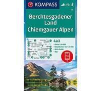 14 berchtesgadener land-chiemgauer alpen: 4in1 Wanderkarte mit Aktiv Guide und 1:25000 Karten, inklusive Kartenbereich zur offline Verwendung in der KOMPASS-App. Fahrradfahren. Skitouren.