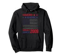 14° Compleanno di Making America Great Since 2009 Felpa con Cappuccio