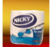 14 Confezioni (56 Maxi Rotoli) Nicky Carta Igienica 2 Veli Esageratamente lunga