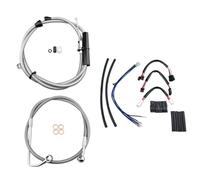 14 " Cromo Inossidabile Cavo Tubo Freno Kit Per 2016-2017 Harley Softail Con ABS