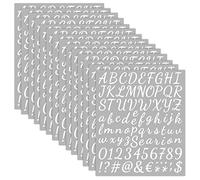 14 Fogli 1176 Pezzi Adesivi Lettere Alfabeto Lettere Adesive in Vinile Numeri Adesivi Stickers Lettere Adesive Adatti per Decorazioni Regalo, DIY Scrapbooking, Album Fotografici, Biglietti di Auguri