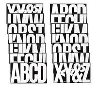 14 Fogli 76pz Adesivi con Lettere Grandi, 15,24 cm Adesivi con Lettere in Vinile Adesivi con Lettere Maiuscole Adesivi con Lettere Autoadesive Impermeabili per Decorazioni Murali (Bianco)