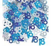 14 g blu e argento coriandoli per 18° compleanno metallizzati luccicanti da spargere sulla tavola decorazioni per feste di compleanno
