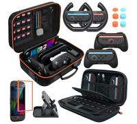 14 in 1 Kit di Accessori Compatibile con Nintendo Switch 2 (2025) - Custodia Protettiva Rigida Switch 2, Custodia da Trasporto Switch 2, Pellicola HD, Joycon Grip, Volanti, Stand e Tappi per Joystick