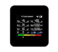 14 In 1 Tuya WIFI Monitor Intelligente Della Qualità Aria Rilevatore Di CO2 For Interni CO2/CO/TVOC/HCHO/PM2.5/PM1.0/PM10/Temperatura/Umidità Rapidamente Accurato(Black)