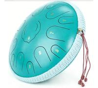 14-inch D-tuned 15-note Malachite Green Tongue Drum - Suono professionale, facile da suonare, uso multi-scena per yoga, guarigione e spettacoli