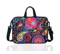14 Inch Neoprene Laptop Sleeve Case Bag with shoulder strap For 14"""" Notebook/MacBook/Ultrabook/Chromebook (Classic colorful)