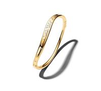 14 K oro placcato Bangle with Clear Cubic Zirconia
