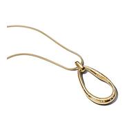 14 K Oro Plated Necklace with Clear Cubic Zirconia and Sliding Clasp