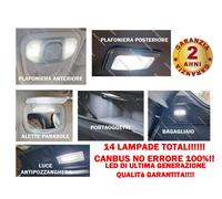 14 LED INTERNI FIAT 500X KIT COMPLETO CANBUS NO ERROR 6000K QUALITà TOP LAMPADE