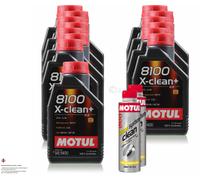 14 Litri MOTUL 8100 X-CLEAN+ 5W-30 Olio Motore 300ml Diesel System Clean