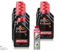 14 Litri MOTUL 8100 X-Clean+ 5W-30 Olio Motore 300ml Fuel System Clean