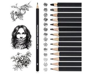 14 Matite da Disegno, Matita da Schizzo 12B, 10B, 8B, 7B, 6B, 5B, 4B, 3B, 2B, B, HB, 2H, 4H, 6H
