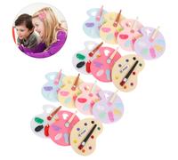 14 mini vassoi in resina per pittura, tavolozza per artisti, con simpatici