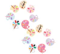 14 mini vassoi in resina per pittura, tavolozza per artisti, con simpatici