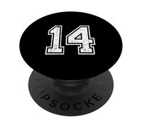 14 Numero Quattordici Sport di Squadra Grunge Varsity Matching PopSockets PopGrip Adesivo