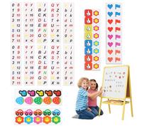 14 Pagine Lettere e Numeri Magnetici Colorati Alfabeto, Lettere Magnetiche per Bambini, Giocattoli Educativi, per Premio Apprendere, Ortografia, Conteggio Simboli