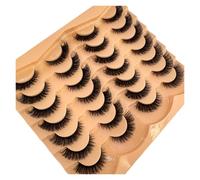 14 Paia 3D Fluffy Cat-Eye Faux Ciglia Volume Spesso Naturale Lungo Set