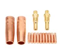 14 pc set kit di accessorio per pistole per saltura 10pcs elettrodo 2pcs 1/2 pollici di ugelli a gas e 2pcs 35-50 Diffusore a gas per Magnum 100L