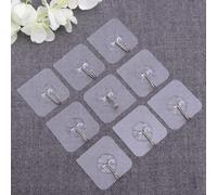 14 Pcs Attaccaglie Adesive Gancio Per Appendere Al Muro Trasparenti