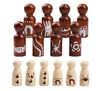 14 Pcs Burattino Di Psicologia Doodle Gente Del Legno Bambola Figure Bambole