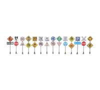 14 Pcs Segnali Stradali Giocattolo Cartelli Accessorio Paesaggistico