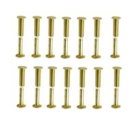 14 Pezzi 0.8x2cm Rivetto Per Tubo Di Collegamento A Vite Con Manico Per Coltello Da Cucina In Ottone H62 Da