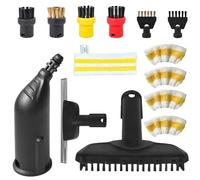 14 Pezzi accessori per pulitore a vapore Kärcher SC1 SC2 SC3 SC4 SC5 SC7,Ricambio Per Pulitori A Vapore, spazzola rotonda, spazzola piatta, ugello curvo, spazzola a vapore manuale, panno microfibra