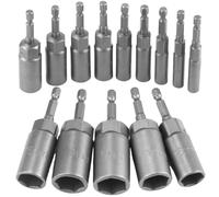 14 Pezzi Chiavi a Bussola per Avvitatore Kit,6-19mm Dadi per Avvitatore a Percussione, Hexagon Nut Driver Drill Bit Approfondire 34mm, per Trapani, Bussole a Percussione Bit Avvitatore