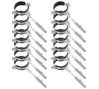 14 Pezzi Fascette per Tubi 50mm,Set Fascette a Vite con Guarnizione in Gomma,Supporto Tubi da Parete,Fascette con Viti a Testa Cieca e Tasselli,per Tubi Rotondi Idraulici,Ventilazione, Fissaggio Tubi