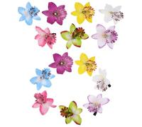 14 Pezzi Fermagli per Chioma Fiori Hawaiani Boho Eleganti | Fiori Artificiali Realistici, Plastica e Chiffon, Leggeri per Raccolti, Onde Morbide, Matrimoni Estivi