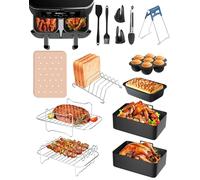 14 pezzi friggitrice ad aria calda accessori Airfryer per Ninja Foodi AF300EU AF400EU AF451EU, accessori AF400 Dual Zone Airfryer accessori per Innsky Princess Emerio 7,6L-9,5L Air Fryer Accessories